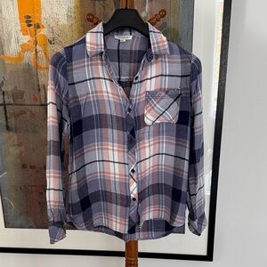Beachlunchlounge Women’s Plaid Button-Up Shirt